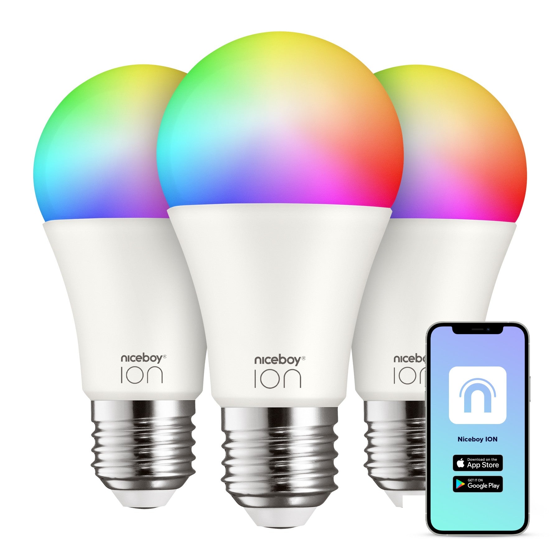 SmartBulb RGB E27 9W triple pack